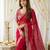 pink georgette embroidered saree with blouse