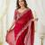 pink georgette embroidered saree with blouse