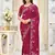 dark pink georgette embroidered saree with blouse