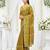 lemon georgette embroidered saree with blouse