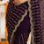 purple satin embroidered saree with blouse