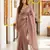 violet satin embroidered saree with blouse
