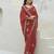 rust star georgette embroidered saree with blouse