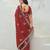 rust star georgette embroidered saree with blouse