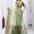 pista organza embroidered & jacquard border saree with blouse