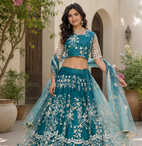 RAMA SOFT NET LEHENGA CHOLI WITH DUPATTA FESTIVAL WEAR COLLECTION