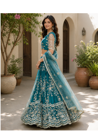 RAMA SOFT NET LEHENGA CHOLI WITH DUPATTA FESTIVAL WEAR COLLECTION 2
