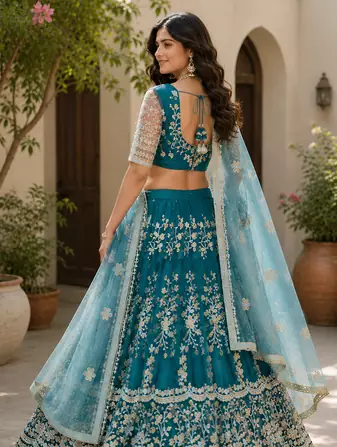 RAMA SOFT NET LEHENGA CHOLI WITH DUPATTA FESTIVAL WEAR COLLECTION