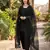 Black natural crepe farshi salwar suit set