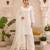 White natural crepe farshi salwar suit set