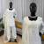 White natural crepe farshi salwar suit set