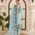 Sky blue jmc silk thread work suit set