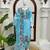 Sky blue jmc silk thread work suit set