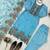 Sky blue jmc silk thread work suit set