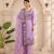 Lavender jmc silk thread work suit set