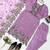 Lavender jmc silk thread work suit set