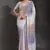 Designer heavy georgette saree with multicolored sequins embroidery work & satin banglori blouse