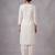 White embroidered rayon kurta set