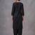 Black embroidered rayon kurta set