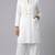 White embroidered rayon kurta set