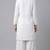 White embroidered rayon kurta set