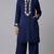 Blue embroidered rayon kurta set