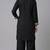 Black embroidered rayon kurta set