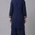 Blue embroidered rayon kurta set