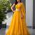 mustard organza printed lehenga choli