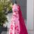 baby pink organza printed lehenga choli
