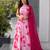 baby pink organza printed lehenga choli