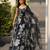 black organza printed lehenga choli