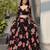 multicolor georgette printed lehenga choli