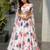multicolor georgette printed lehenga choli