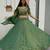 green silk blend embroidered lehenga choli