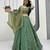 green silk blend embroidered lehenga choli