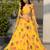 light yellow georgette printed lehenga choli
