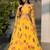 light yellow georgette printed lehenga choli