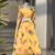 light yellow georgette printed lehenga choli