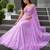 lavender georgette printed lehenga choli