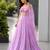 lavender georgette printed lehenga choli