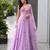 lavender georgette printed lehenga choli