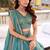 teal silk blend embroidered lehenga choli