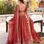 red silk blend embroidered lehenga choli