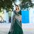 green silk blend embroidered lehenga choli