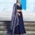 royal blue silk blend embroidered lehenga choli