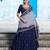 royal blue silk blend embroidered lehenga choli