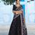 black silk blend embroidered lehenga choli