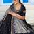 black silk blend embroidered lehenga choli