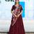 maroon silk blend embroidered lehenga choli